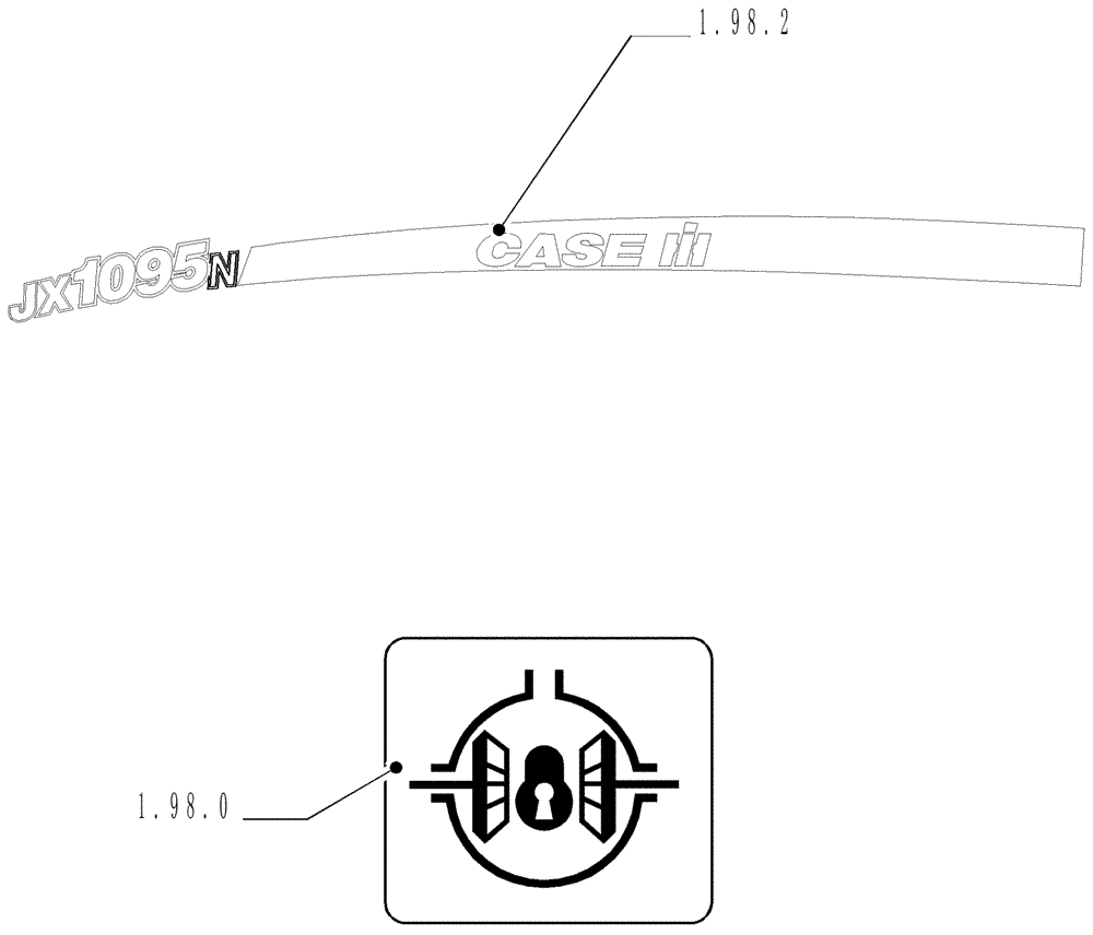 Схема запчастей Case IH JX1095N - (1.97.9) - SEC. 13 - DECALS (13) - DECALS