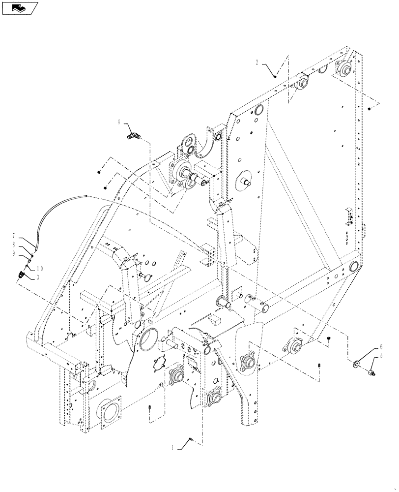 Схема запчастей Case IH RB464 - (09.15) - LUBRICATION (09) - LUBRICATION
