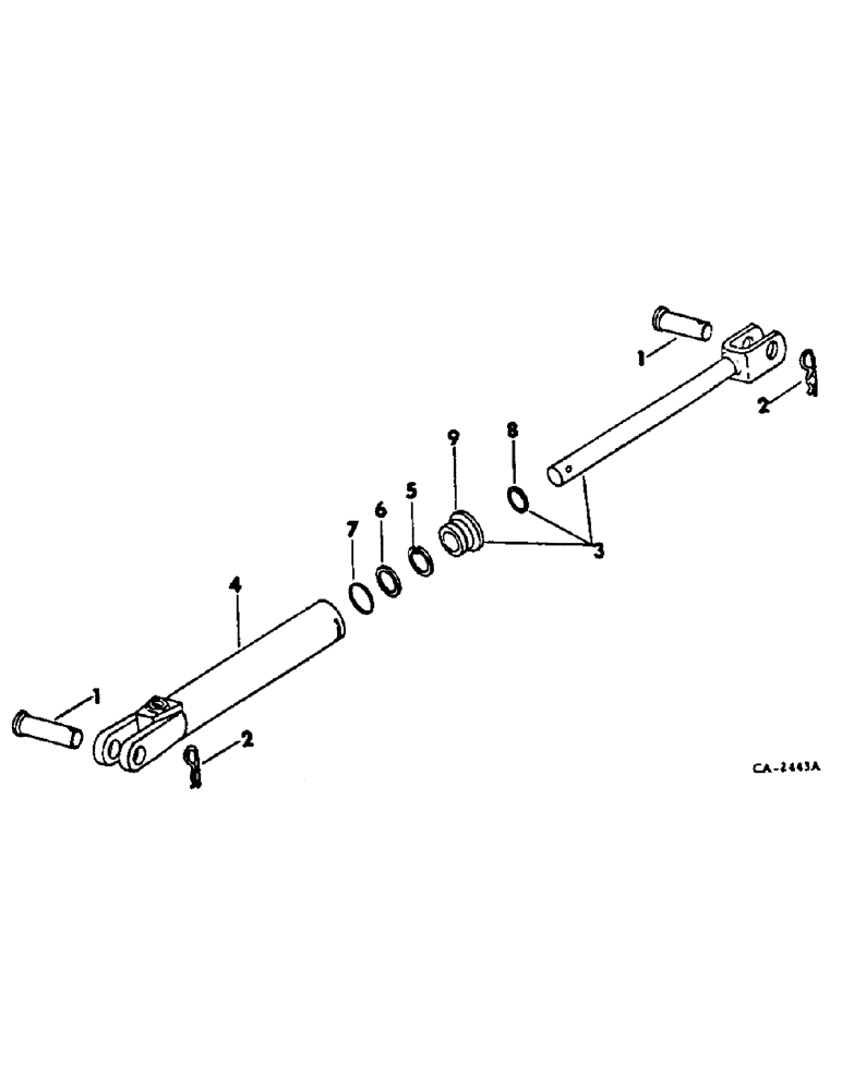 Схема запчастей Case IH 92 - (D-10) - HYDRAULIC CYLINDER, 2 X 8 IN. SINGLE ACTION 