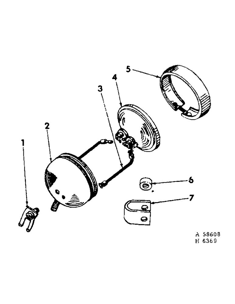 Схема запчастей Case IH 201 - (A-045) - HEADLIGHT, 6 AND 12 VOLT (55) - ELECTRICAL SYSTEMS