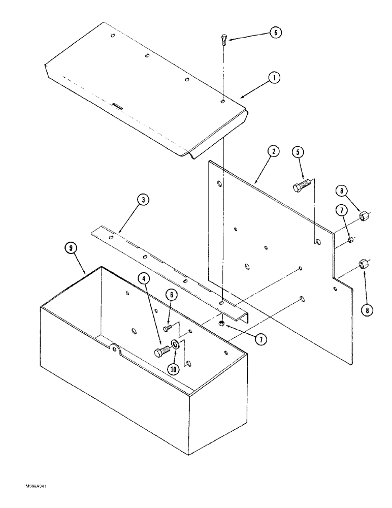 Схема запчастей Case IH 9330 - (9-020) - STORAGE BOX (09) - CHASSIS/ATTACHMENTS