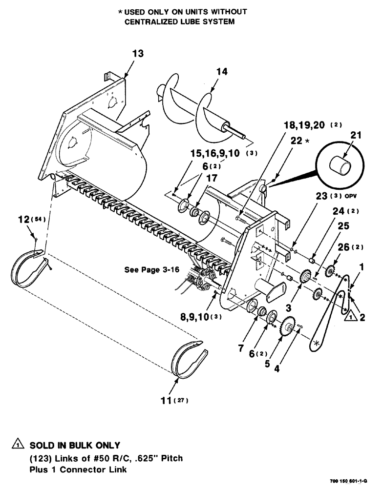 Схема запчастей Case IH 8576 - (03-010) - PICKUP DRIVE AND AUGER ASSEMBLY - LEFT Pickup