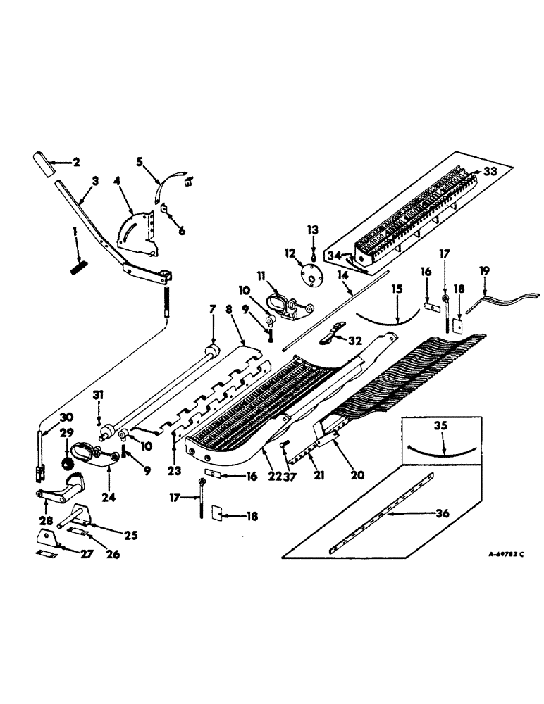 Схема запчастей Case IH 303 - (073) - CONCAVE AND EXTENSION (66) - THRESHING