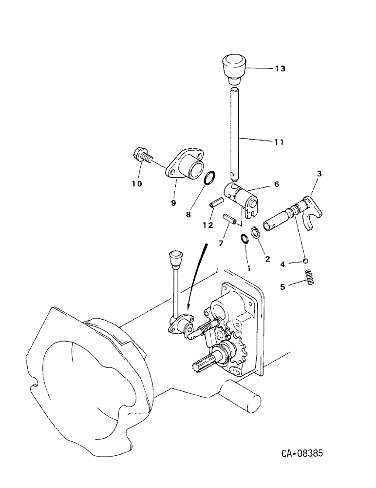 Схема запчастей Case IH 234 - (07-25) - DRIVE TRAIN, FRONT WHEEL DRIVE CONTROLS, 234, FOUR WHEEL DRIVE (04) - Drive Train