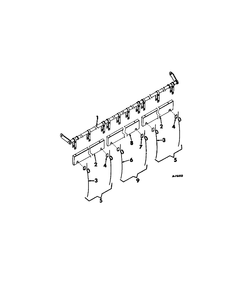 Схема запчастей Case IH 503 - (345) - BAT ASSY 13-FOOT (58) - ATTACHMENTS/HEADERS