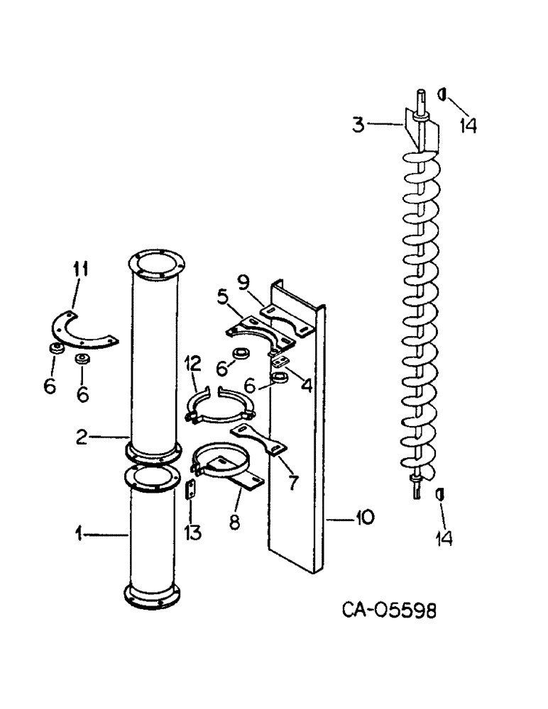 Схема запчастей Case IH 950 - (C-31) - VERTICAL 18 AND 42 IN. EXTENSION AUGER ATTACHMENT, 950 S/N 2218 & ABOVE, 1150 S/N 6434 & ABOVE 