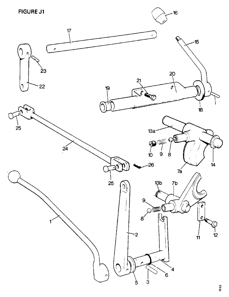 Схема запчастей Case IH 1412 - (J1-1) - POWER TAKE OFF UNIT, CONTROLS FOR POWER TAKE OFF Auxiliary Drive Units