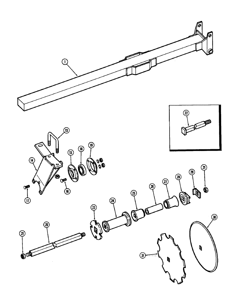Схема запчастей Case IH F21 - (066) - FRONT LEFT GANG, 9 INCH SPACING, F21, F21-9-216, 234 & 252 