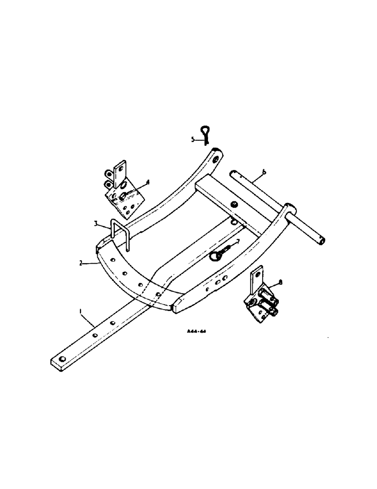 Схема запчастей Case IH 2300 - (6-03) - ATTACHMENTS, DRAWBAR ATTACHMENT, U.S.A. AND CANADIAN MARKET ATTACHMENT, DRAWBAR, FACTORY APPLICATION Attachments