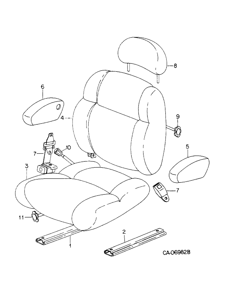 Схема запчастей Case IH 886 - (13-10) - SUPERSTRUCTURE, SEAT, DELUXE HYDRAULIC, GRAMMER (05) - SUPERSTRUCTURE