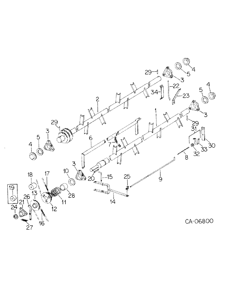 Схема запчастей Case IH 120 - (G-06) - BEATERS AND CONNECTIONS 