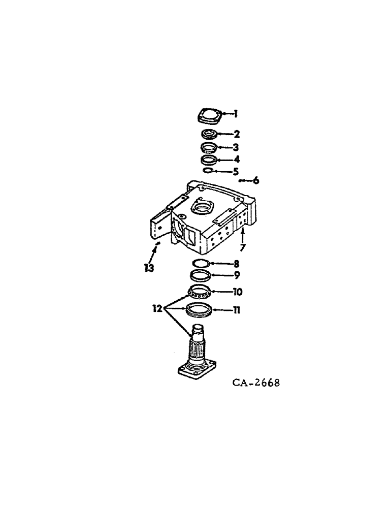 Схема запчастей Case IH 886 - (14-04[A]) - SUSPENSION, TRICYCLE FRONT UPPER BOLSTER Suspension