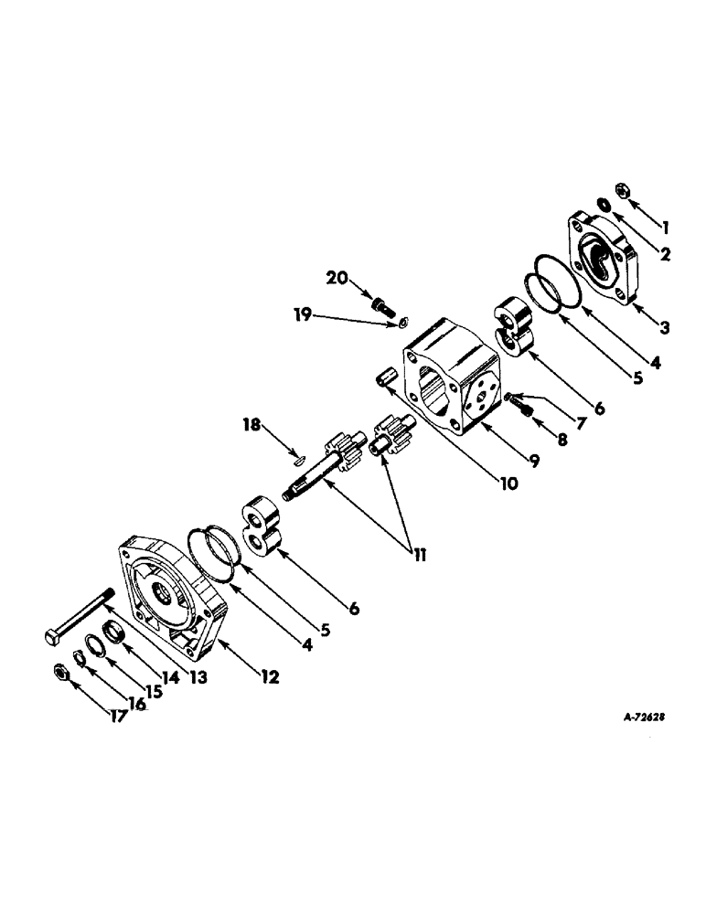 Схема запчастей Case IH B414 - (138) - HYDRAULIC SYSTEM, SINGLE HYDRAULIC PUMP WITH POWER STEERING, UP TO B-414/21195 (07) - HYDRAULIC SYSTEM
