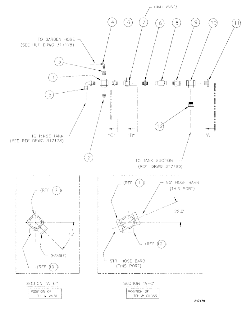 Схема запчастей Case IH SPX3200 - (09-018) - SUCTION FITTINGS ASSEMBLY - SPHERICAL TANK (78) - SPRAYING