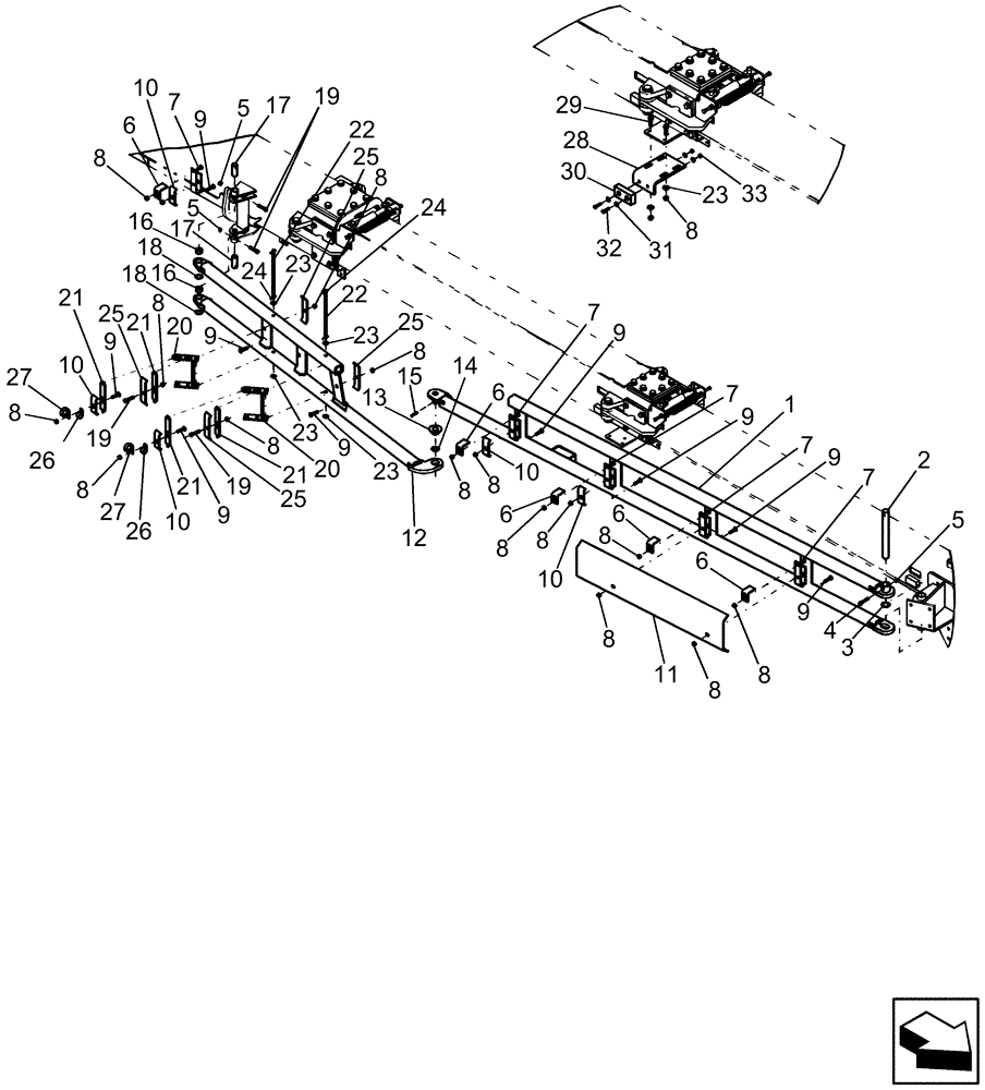 Схема запчастей Case IH 1240 - (35.310.11) - TAKE-UP CARRIER 16 ROW, 16/31 ROW & 24 ROW (35) - HYDRAULIC SYSTEMS