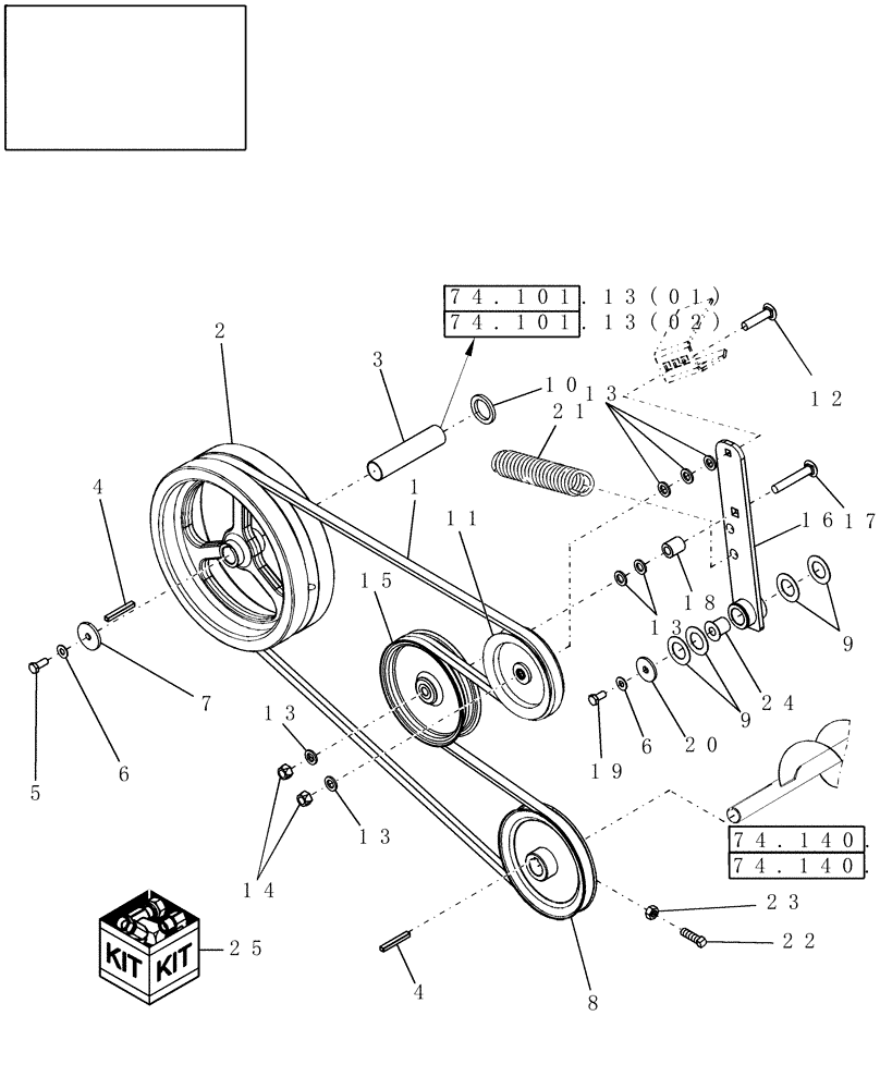 Схема запчастей Case IH 9010 - (74.101.10[02]) - SHOE DRIVE - 9010 (74) - CLEANING