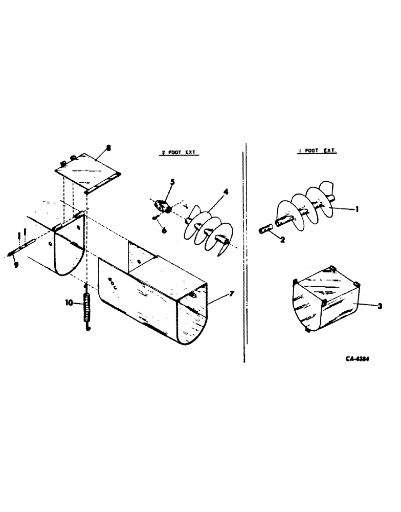 Схема запчастей Case IH 300 - (F-12) - AUGER EXTENSIONS 