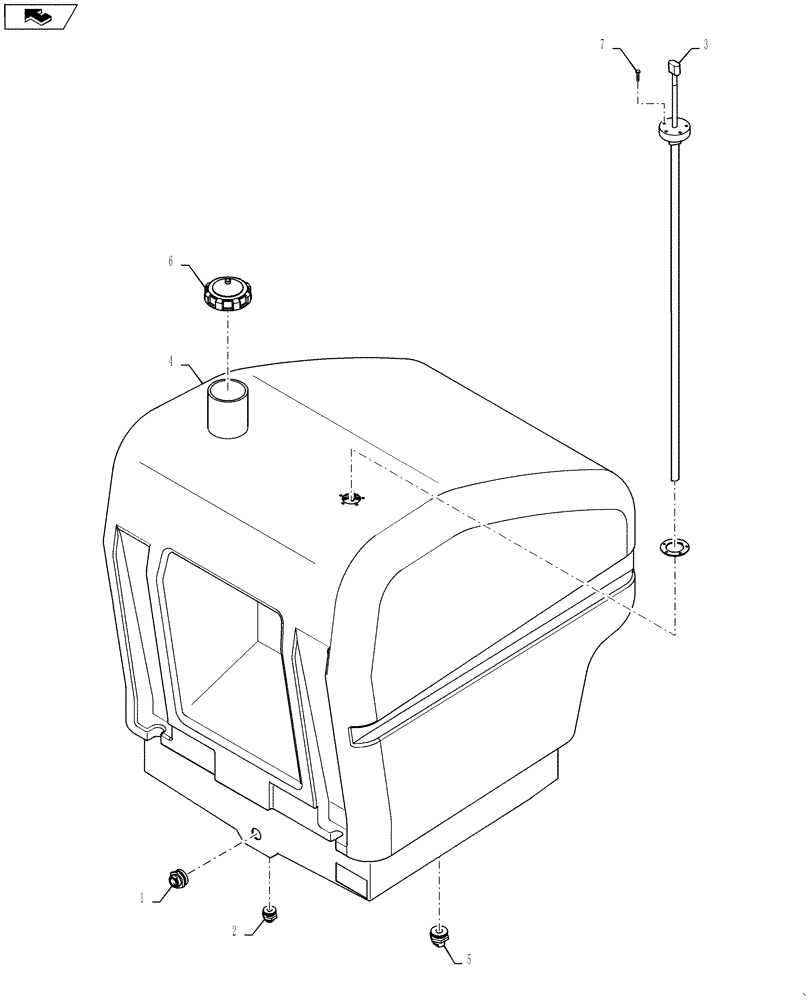Схема запчастей Case IH 4420 - (04-041) - TANK, FITTINGS GROUP Suspension & Frame