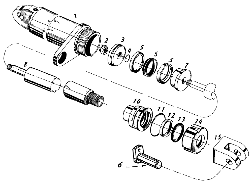 Схема запчастей Case IH 7700 - (B01[45]) - HYDRAULIC CYLINDER, ELEVATOR LIFT Hydraulic Components & Circuits