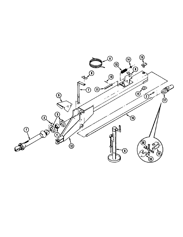 Схема запчастей Case IH 555 - (05C) - TONGUE, NUMBER 8367501 AND AFTER 