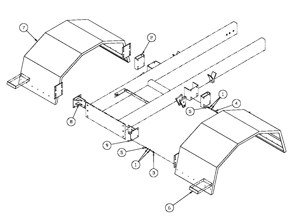 Схема запчастей Case IH FLX4375 - (10-003) - FENDER, REAR 66” FLX 4375 Options