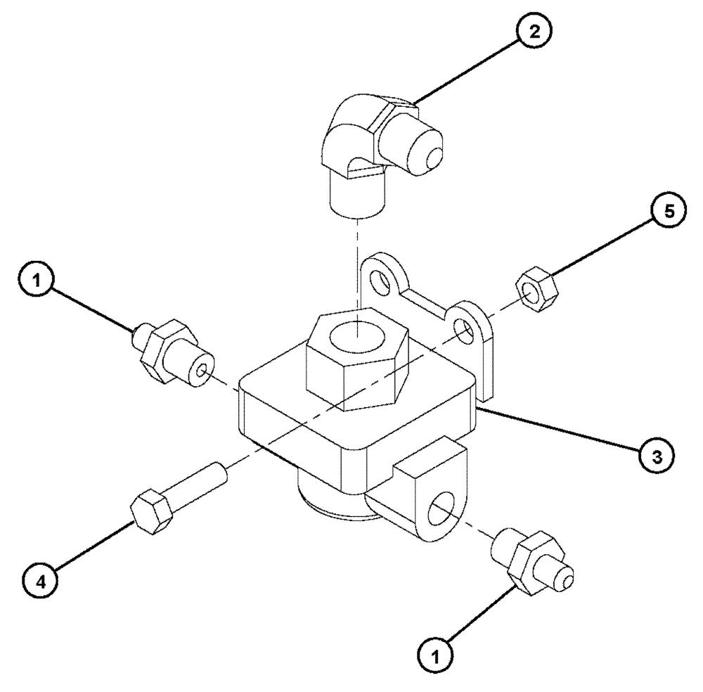 Схема запчастей Case IH 4300 - (07-005) - QUICK RELEASE, FRONT BRAKE Pneumatics