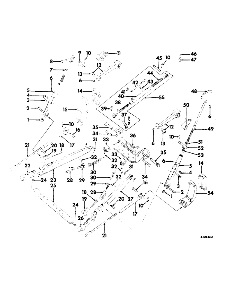 Схема запчастей Case IH 606 - (162) - DRAWBARS AND HITCHES, THREE-POINT HITCH Drawbar & Hitches
