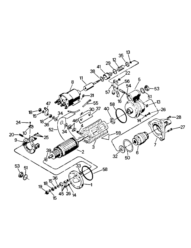 Схема запчастей Case IH PT225 - (02-11) - STARTER ASSEMBLY, EARLY DELCO REMY (06) - ELECTRICAL