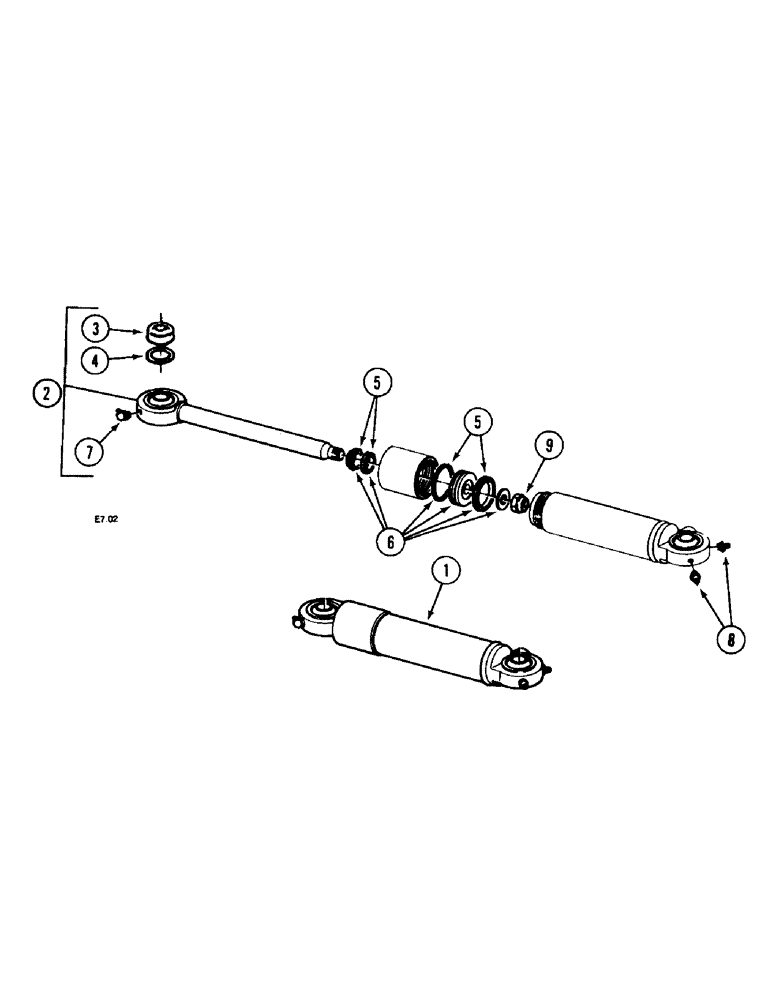 Схема запчастей Case IH 2140 - (5-26) - STEERING CYLINDER - 2WD, 2120, 2130 AND 2140 (05) - STEERING