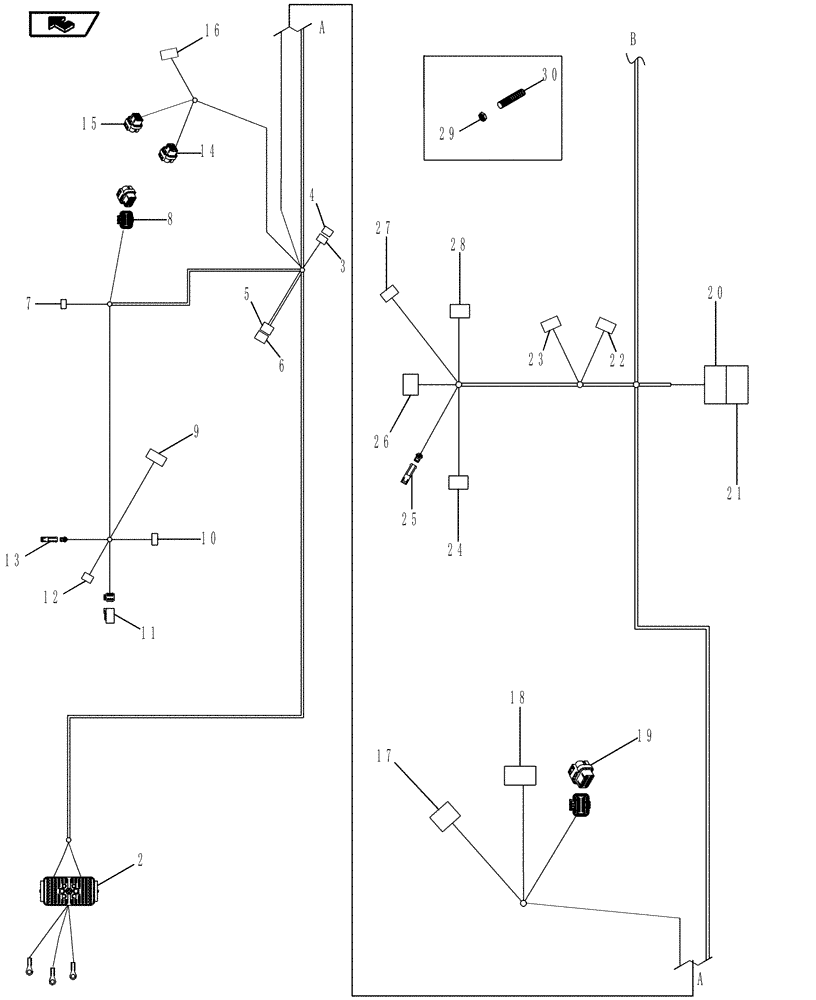 Схема запчастей Case IH MAGNUM 210 - (55.100.03[01]) - HARNESS, CHASSIS, WITH CONTINUOUSLY VARIABLE TRANSMISSION (55) - ELECTRICAL SYSTEMS