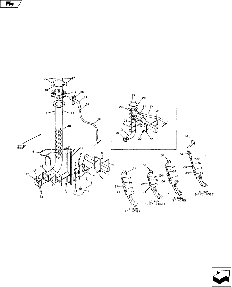 Схема запчастей Case IH 9000 - (75.120.01) - MANIFOLD AND HOSES (75) - SOIL PREPARATION