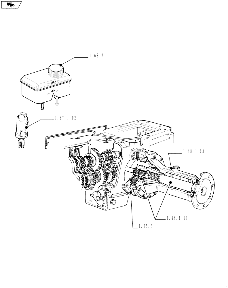 Схема запчастей Case IH FARMALL 70 - (SEC. 05) - REAR AXLE (00) - GENERAL
