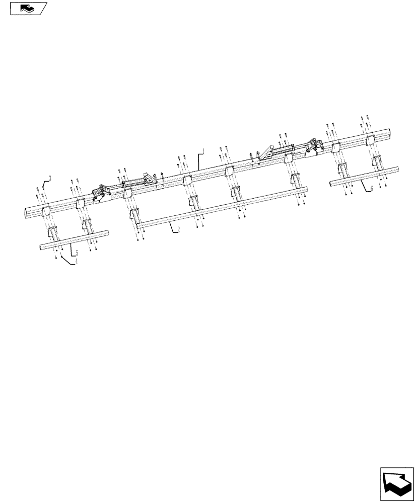 Схема запчастей Case IH 870 - (75.200.17) - REAR DISK LEVELER WITH SPIKE TOOTH HARROW FRAME (75) - SOIL PREPARATION