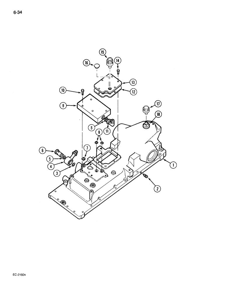 Схема запчастей Case IH 695 - (6-034) - REAR FRAME, TOP COVER CONNECTIONS (06) - POWER TRAIN