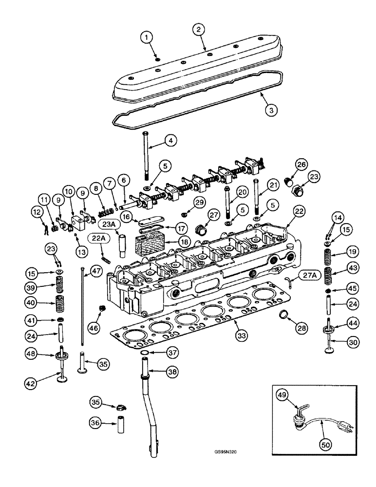 Схема запчастей Case IH DT-361 - (8-18) - CYLINDER HEAD AND RELATED PARTS 