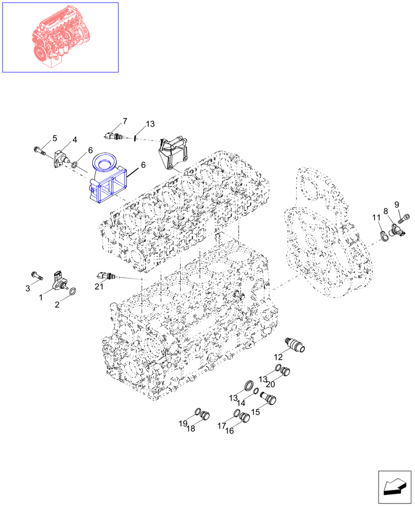 Схема запчастей Case IH STEIGER 485 - (02-76) - MOTOR SENSORS, STEIGER 485 (02) - ENGINE