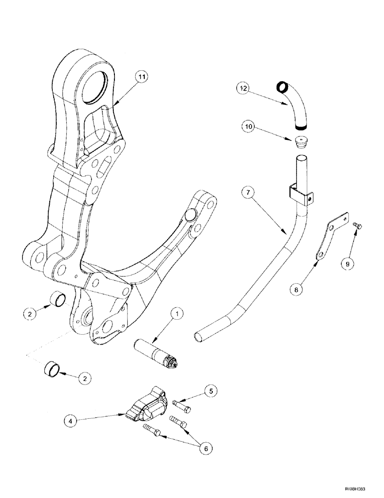 Схема запчастей Case IH MX180 - (9-132) - DRAFT CONTROL PINS, HITCH (09) - CHASSIS/ATTACHMENTS