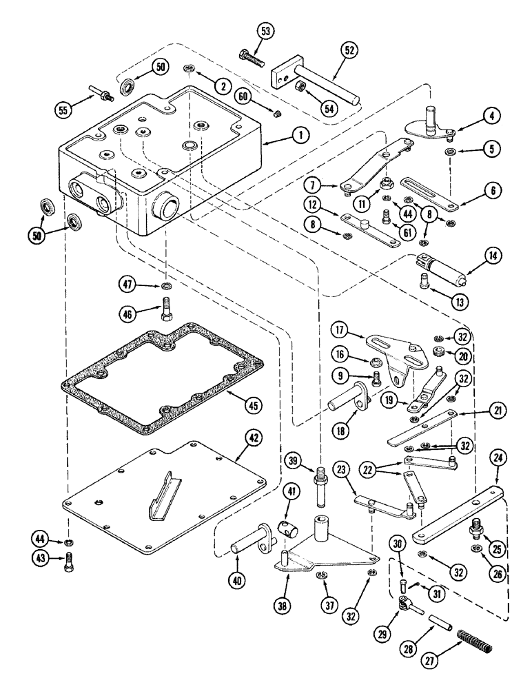 Схема запчастей Case IH 1896 - (8-324) - DRAFT CONTROL SENSING LINKAGE HOUSING (08) - HYDRAULICS