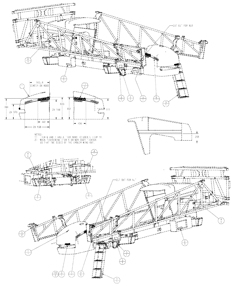 Схема запчастей Case IH SPX3320 - (10-002[02]) - APPEARANCE GROUP, NON SPX, BEGINNING 6/01/07 (13) - DECALS