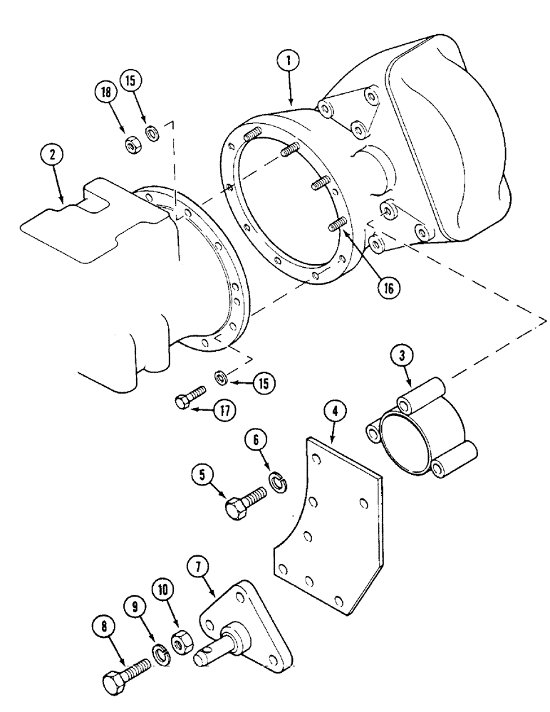 Схема запчастей Case IH 1294 - (6-172) - FINAL DRIVE HOUSING SUPPORT AND BRACKETS, LOW PROFILE SPECIAL (06) - POWER TRAIN