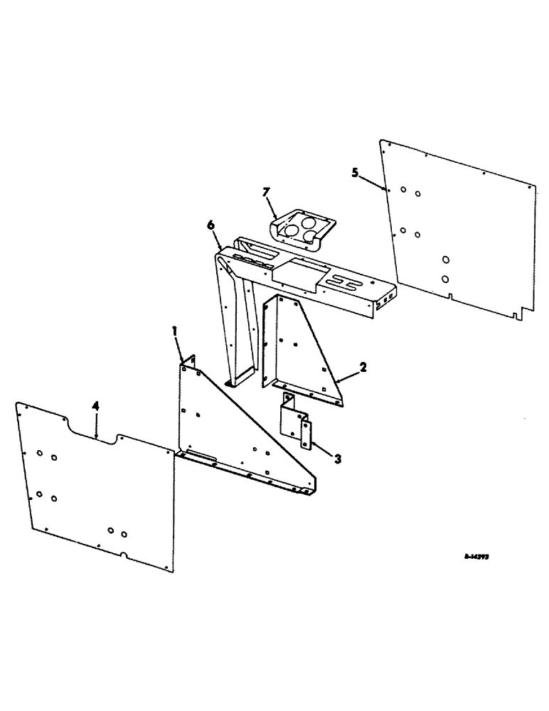 Схема запчастей Case IH 403 - (088) - OPERATORS LEVER SHROUD, S/N 806 AND ABOVE (90) - PLATFORM, CAB, BODYWORK AND DECALS