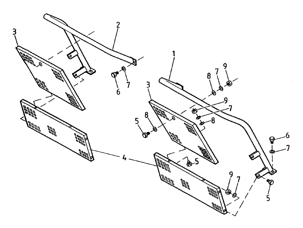 Схема запчастей Case IH 7000 - (A01-15) - FRONT GUARDS, UP TO AND INCLUDING SERIAL #7907 Mainframe & Functioning Components