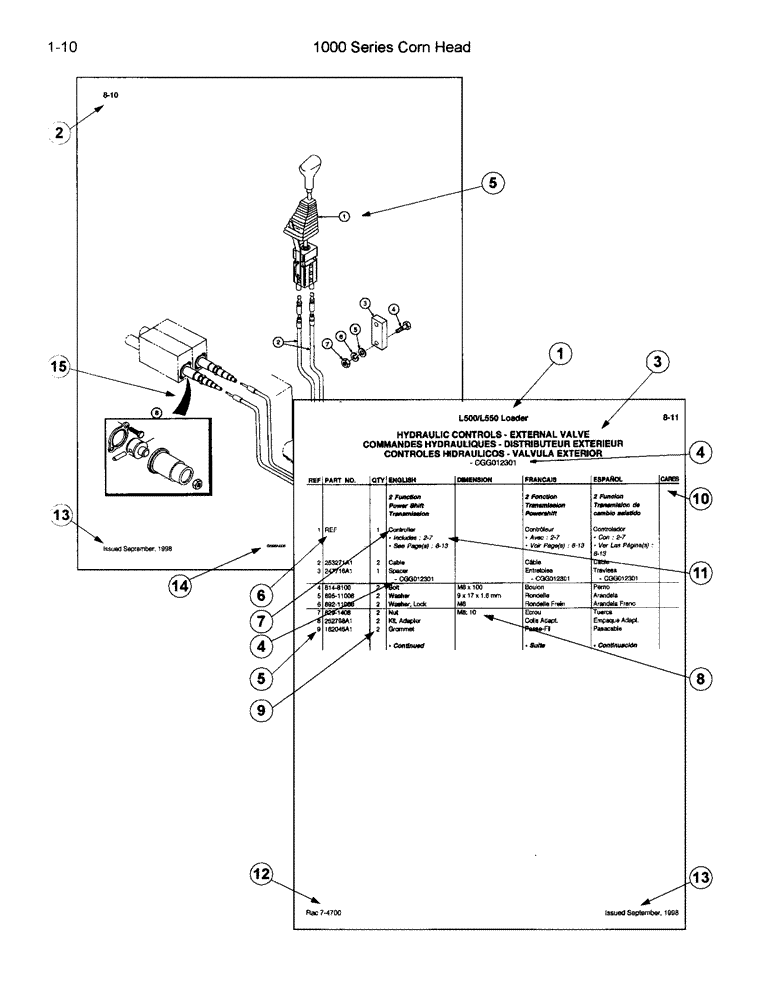 Схема запчастей Case IH 1084 - (01-10) - COMO UTILIZAR EL CATALOGO DE PIEZAS (00) - PICTORIAL INDEX