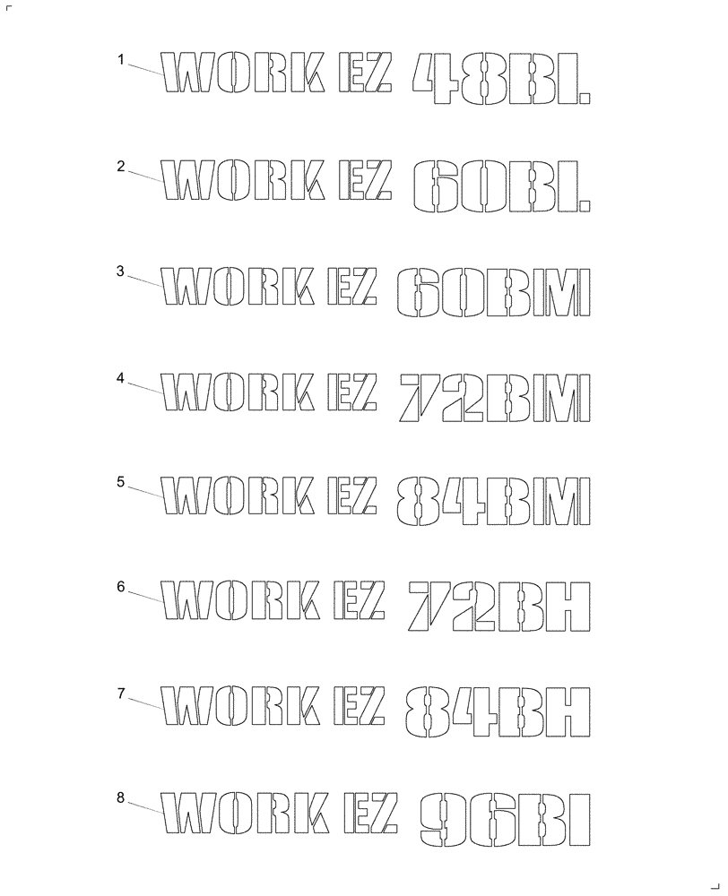 Схема запчастей Case IH WORK EZ 72BHH - (010) - IDENTIFICATION DECALS 