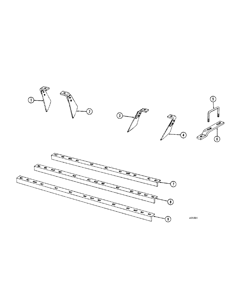 Схема запчастей Case IH B-SERIES - (72) - HEAVY DUTY DISK SCRAPERS, FRONT AND REAR, 7-1/4 INCH SPACING, B97, B117, B127 