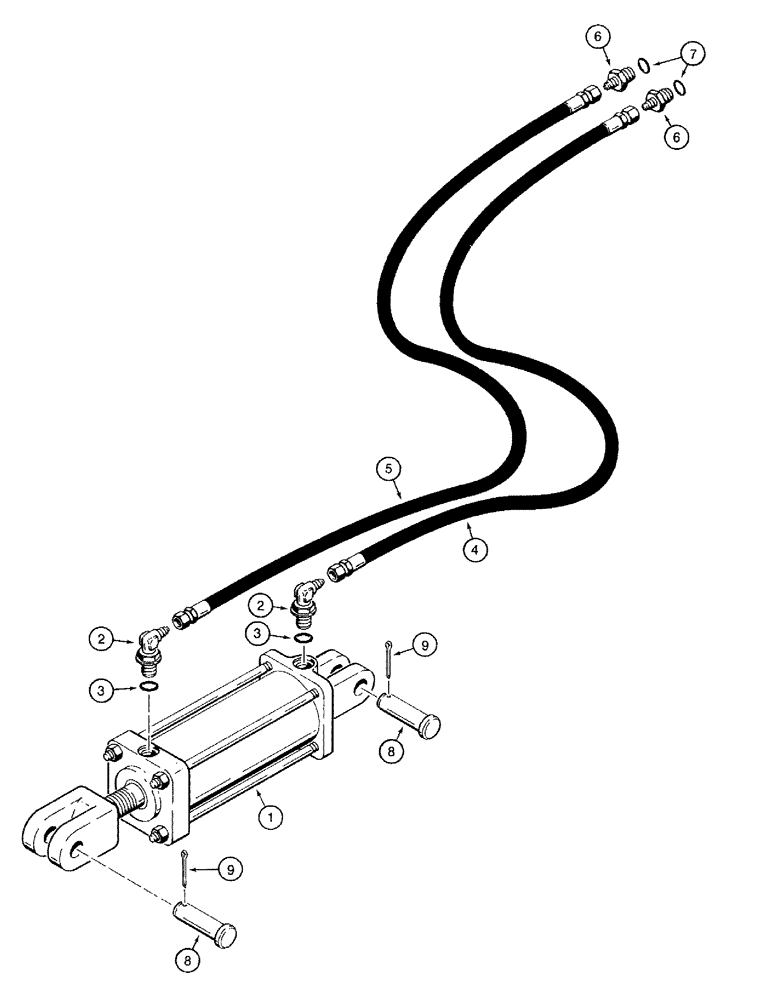 Схема запчастей Case IH 760 - (8-02) - TRANSPORT LIFT HYDRAULIC CIRCUIT, HOSES WITH FEMALE ENDS (08) - HYDRAULICS