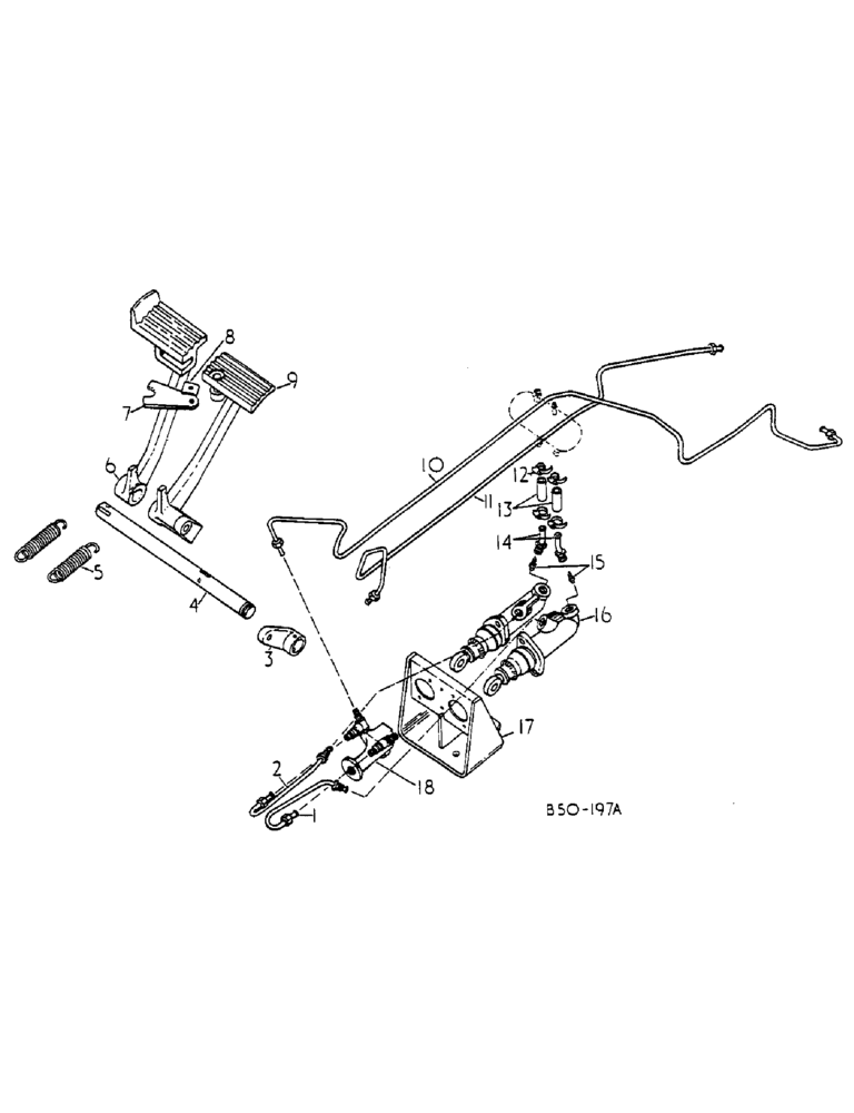 Схема запчастей Case IH 685 - (04-023) - BRAKE CYLINDERS AND CONNECTIONS, 6910 UP, H84 1768 UP, 268 550 UP (5.1) - BRAKES