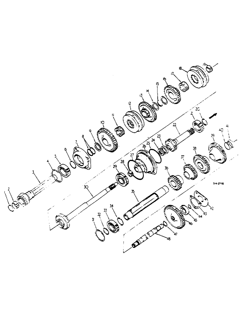 Схема запчастей Case IH 268 - (07-035) - SPEED TRANSMISSION, IN-CLUTCH HOUSING (04) - Drive Train