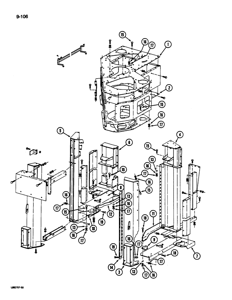 Схема запчастей Case IH 1844 - (9-106) - DRUM HOUSING, 1844 COTTON PICKER (13) - PICKING SYSTEM