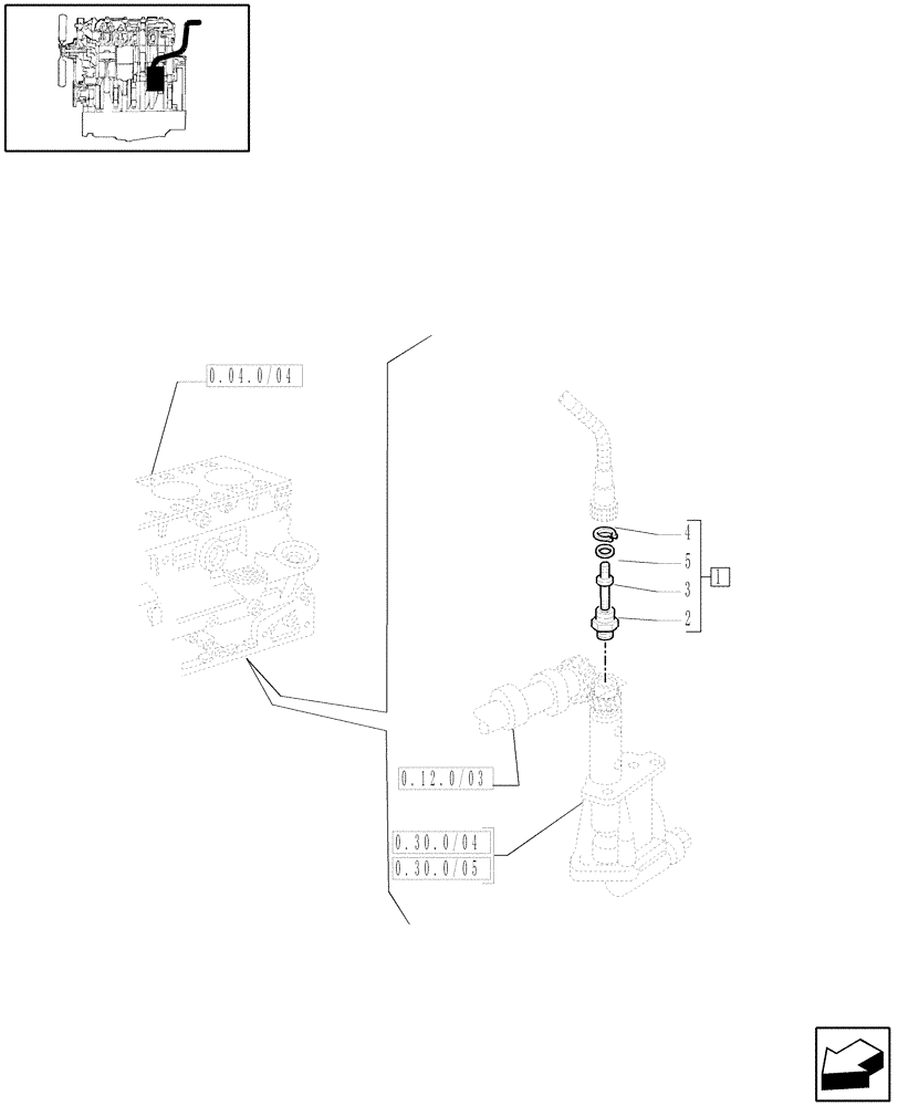 Схема запчастей Case IH JX60 - (0.42.0/03) - (VAR.319-747) TTF ENGINE TIER2 - TACHOMETER DRIVE (01) - ENGINE